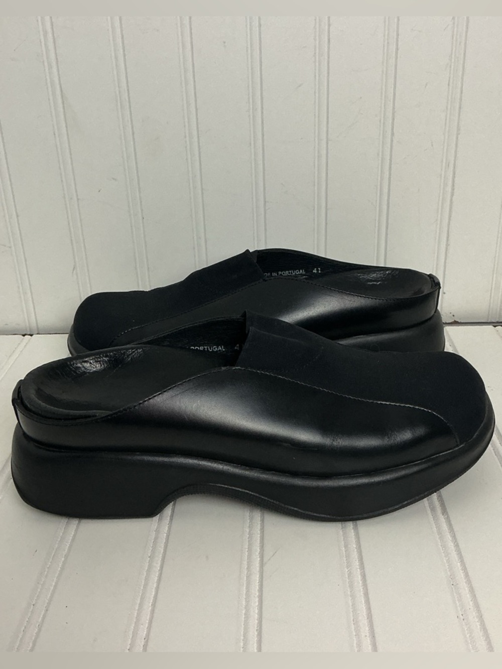 Dansko Made In Portugal Womens 41 US 10.5-11 Black Slip On Comfort Mules Clogs